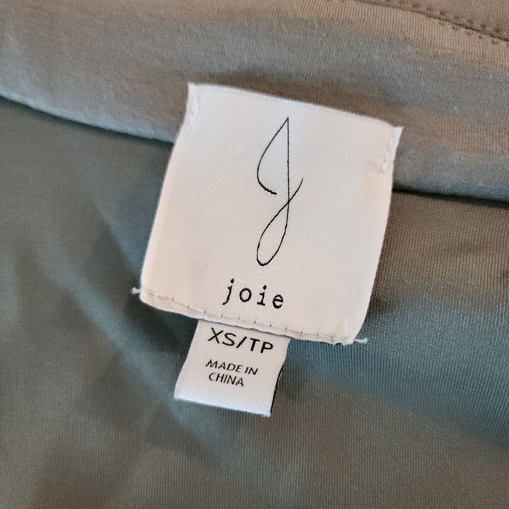 Joie Stretch Utility Shacket Button Down Olive Green Oversized Fit Size XS - Picture 3 of 16